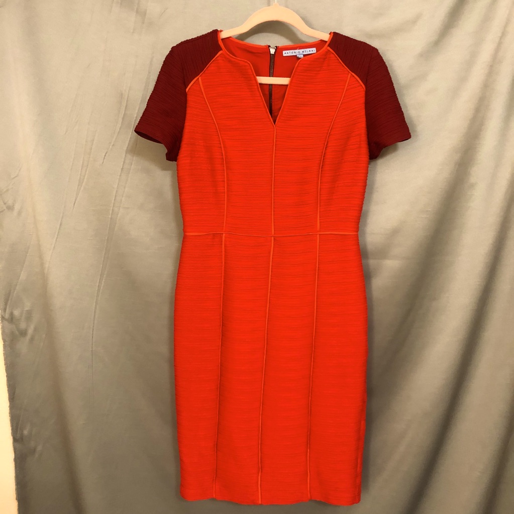 Antonio Melanie Red And Maroon Dress Sz 6